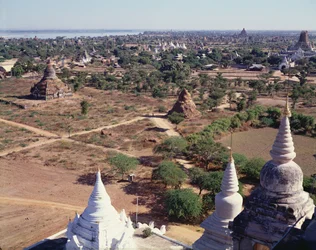 Ansicht der Tempel in Bagan, Burma